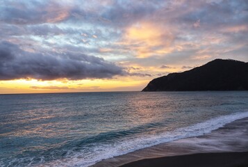 sunset on the beach