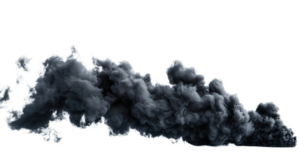 smoke on black background isolated on white background 