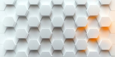 Hexagon Pattern Minimalistic Abstract Design Soft White Background Geometric Technology Wallpaper