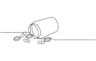 one line art concept international anti drug day