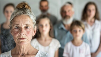 Obraz premium A powerful concept showcasing intergenerational trauma and resilience.
