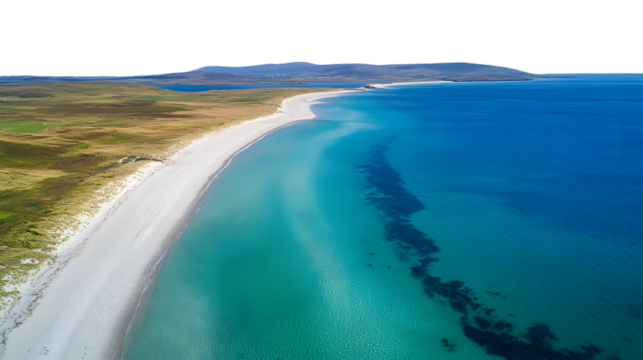 Aerial View of Berneray, Western Isles of Scotland: Captivating Island Landscape from Above