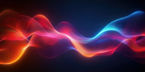 Fototapeta premium Dynamic Abstract Light Waves with Glowing Neon Colors and Futuristic Design