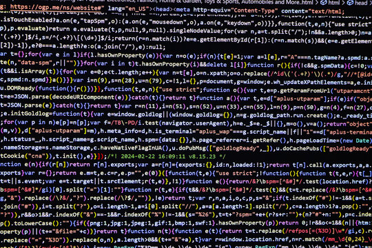 Programming code abstract screen of software developer. Computer script