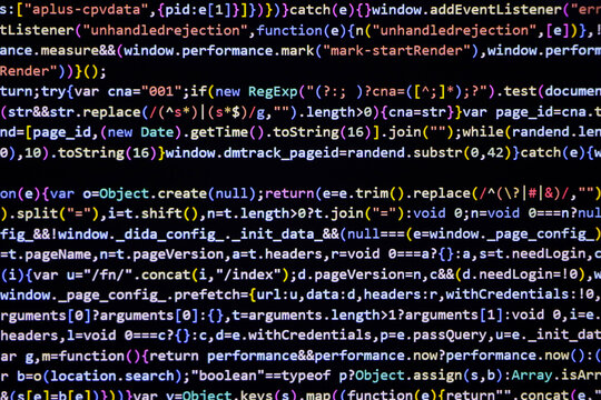 Programming coding screen, web developer coding screen