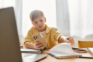 Bonding time between mother and son during homework in a cozy indoor space