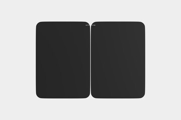 Notepad Mockup Isolated On White Background. 3d illustration