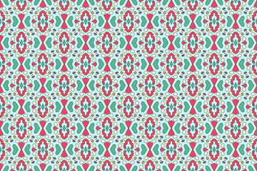 Seamless Wallpaper Tile Shape Symmetric Design Graphic Background Art Fabric Cloth Template Fashion Visual Textile Luxury Digital Interior Perspective Endless Geometric Decoration Texture Pattern.