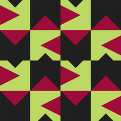 Abstract geometric seamless pattern. Minimalist geometrical ornament, puzzle design. Vector illustration.