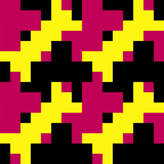 Abstract geometric seamless pattern. Minimalist geometrical ornament, puzzle design. Vector illustration.