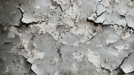 Obraz premium Aged, cracked gray wall