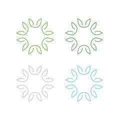 Natural Leaves Sign Symbol Logo Vector isolated on White