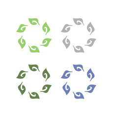 Natural Leaves Sign Symbol Logo Vector isolated on White