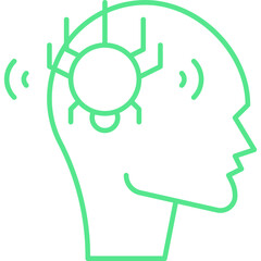 Pirate Skull II icon single vector illustration