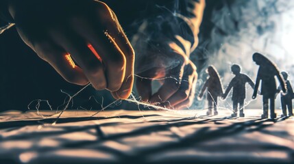 A metaphorical representation of inherited trauma and subconscious patterns.