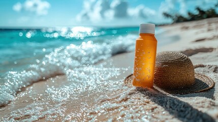 Summer Beach Vibes: Sun, Sand, and a Refreshing Drink