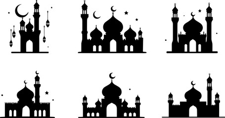 silhouette icon about ramadan , vector illustration