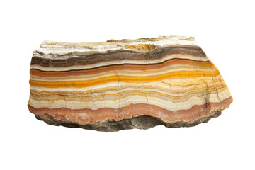 Striking Multi-Colored Banded Stone Specimen