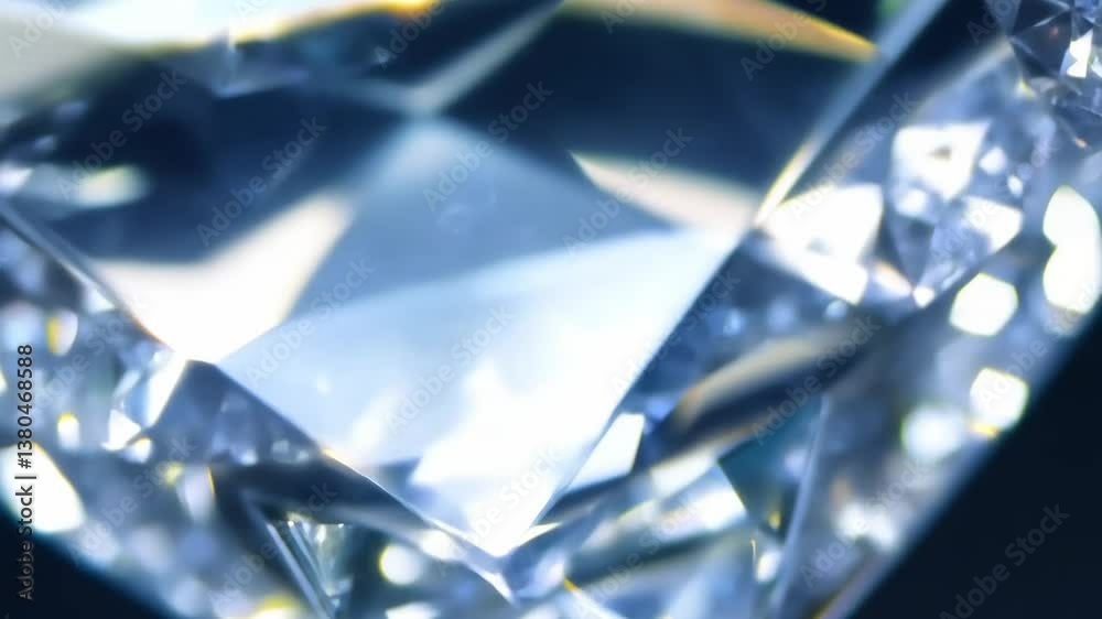 Poster a close up of a diamond. the diamond is cut into a square shape. the diamond is very clear and shiny