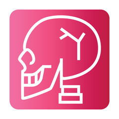 skull fracture black line icon for digital and print projects.