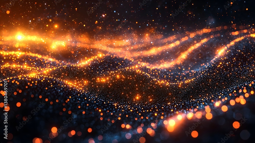 Sticker vibrant digital globe with glowing quantum data flows in the atmosphere