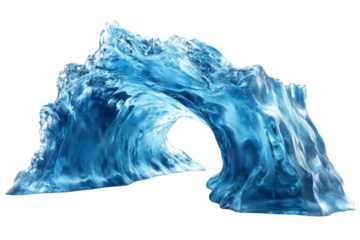 Stunning Ice Wave Arch - A Crystalline Water Form