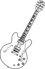 Obraz premium Semi Acoustic Line Drawing by Bigalbaloo