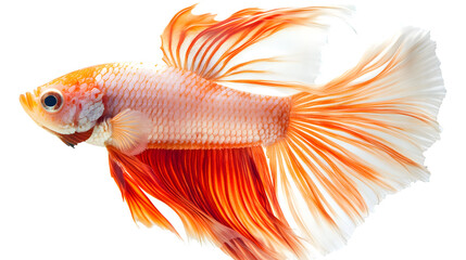 Fototapeta premium Detailed Close-up of Isolated Fish Tail on White Background for Design Projects