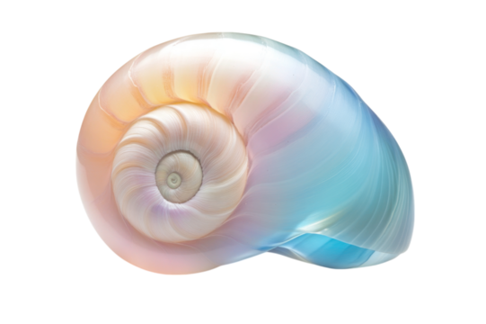Enthralling Spiral Shell, Vibrant Hues