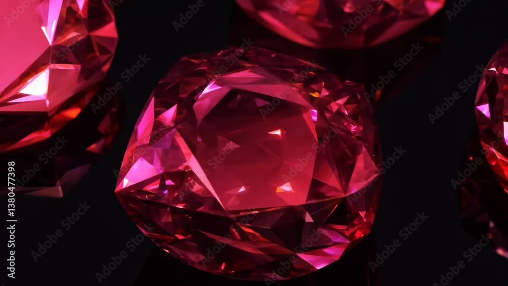 Aufkleber A close up of a bunch of red diamonds. The diamonds are all different sizes and are arranged in a pattern