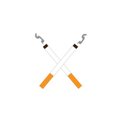 smoking drop icon logo vector design