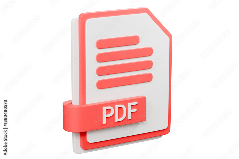 Fototapete 3d file folder document pdf icon. minimal word pdf sheet presentation document icon. document form. 