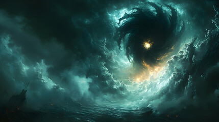 Dark stormy clouds entity design