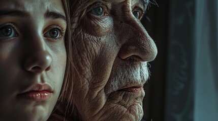 Obraz premium An abstract concept illustrating generational trauma and inherited stress.