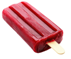 Red Popsicle Ice Cream – Isolated on Transparent Background