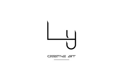 LY, YL, L, Y abstract letters logo monogram