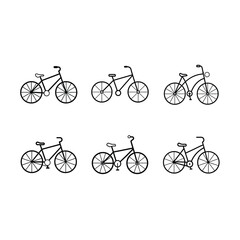 Obraz premium Retro-style old school bicycle icon, perfect for vintage-themed graphic design projects.