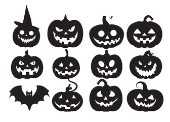 set of pumpkins