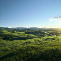 Obraz premium Expansive Horizon: Nature's Infinite Canvas Under a Pristine Sky