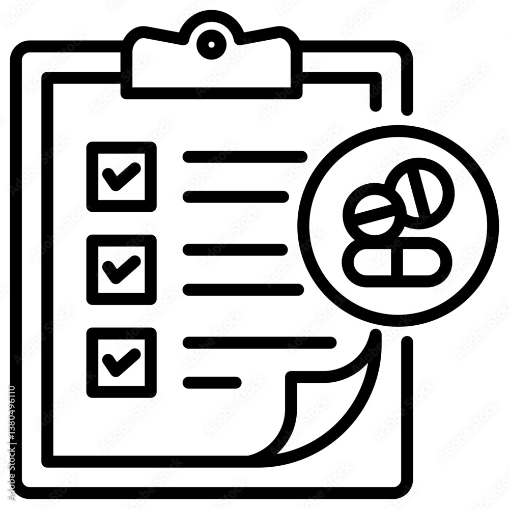 Poster testing line icon