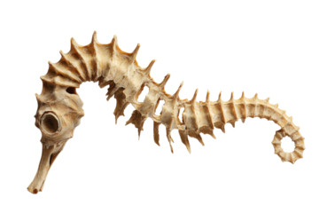 Detailed Fossil Sea Horse Skeleton