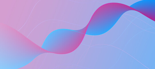 Elegant abstract wave illustration in pink and blue with a smooth gradient effect, perfect for modern design projects, tech backgrounds, or artistic visuals.