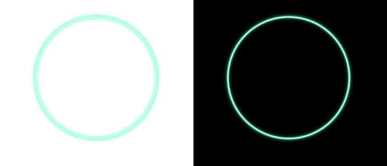 Neon Circle Frame with Glowing Light Effect