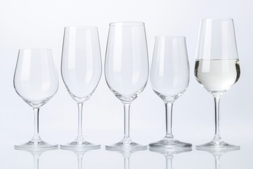 Elegant arrangement of clear glassware showcasing varying height