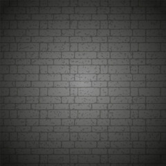 Dark brick wall pattern featuring uniform, horizontally aligned rectangular bricks
