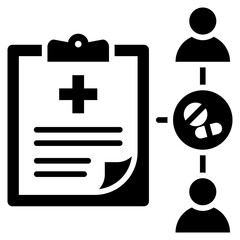 Fototapeta premium Clinical Trials Glyph Icon