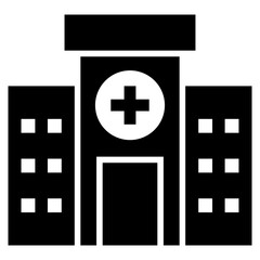 Obraz premium Hospital Glyph Icon