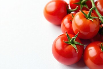 Sun-dried tomatoes, vibrant red hue Clean white backdrop , healthy, dried food