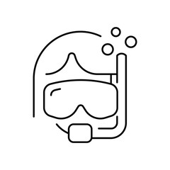 Diving outline icon. Diving icon. Diving symbol
