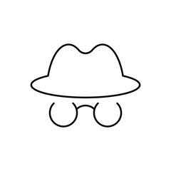 Anonymous icon. Mysterious, anonymous, unknown illustration vector. Anonymous outline icon